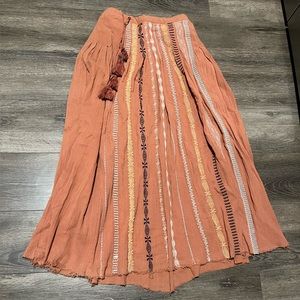 Free People boho skirt color brown size xs
